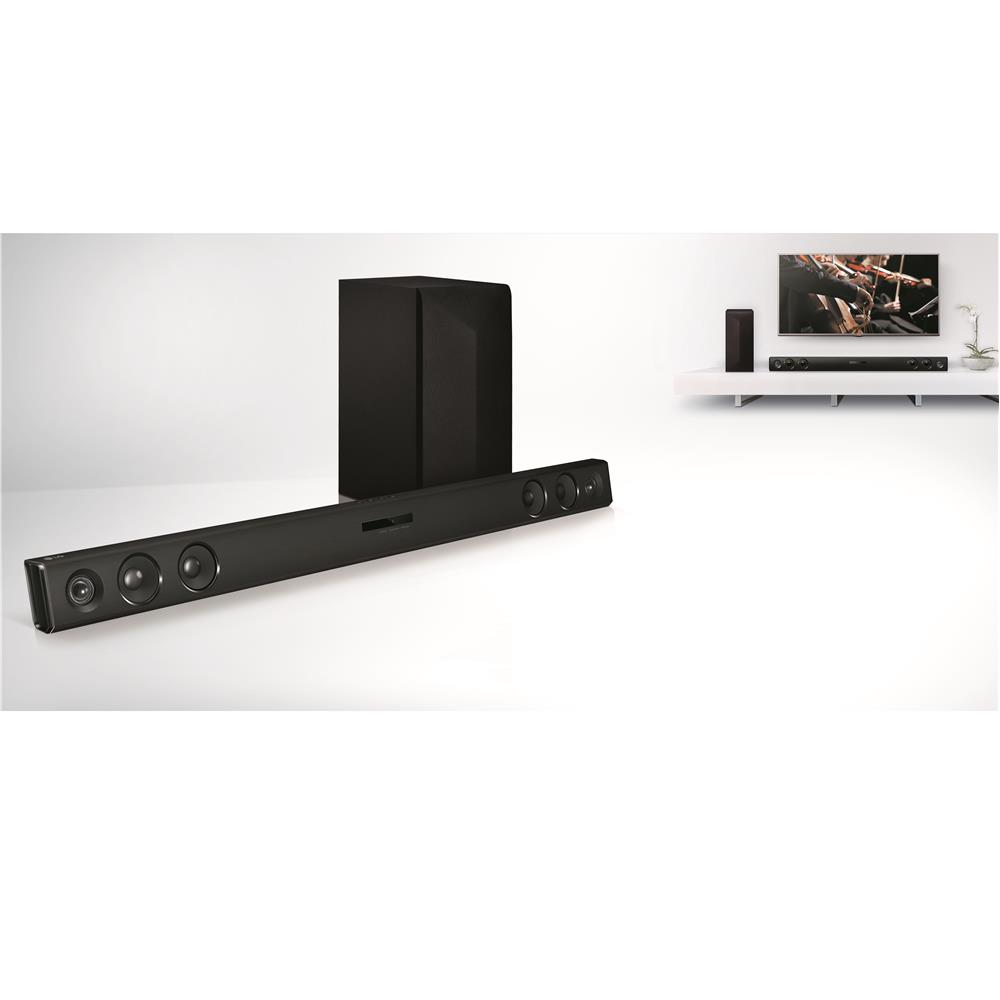 Soundbar LG LAS453B Bluetooth 2.1 Canais 200W RMS Exemplos demonstrativos